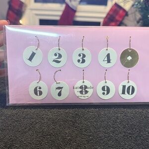 Kate Spade Gold and White Drink Tags